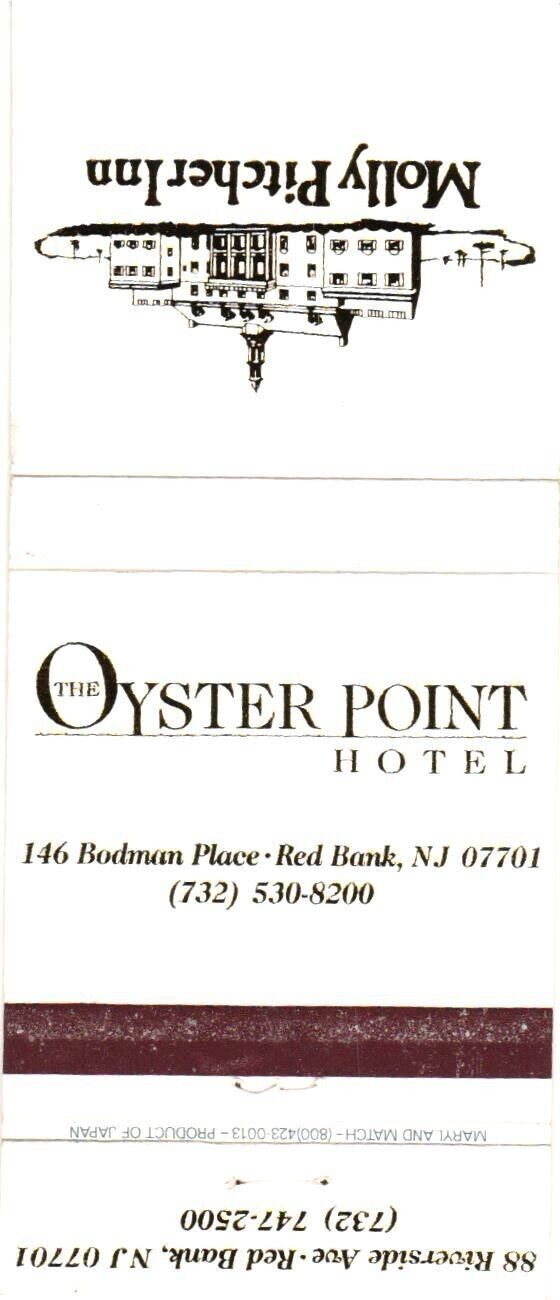 The Oyster Point Hotel Red Bank, New Jersey Vintage Matchbook Cover