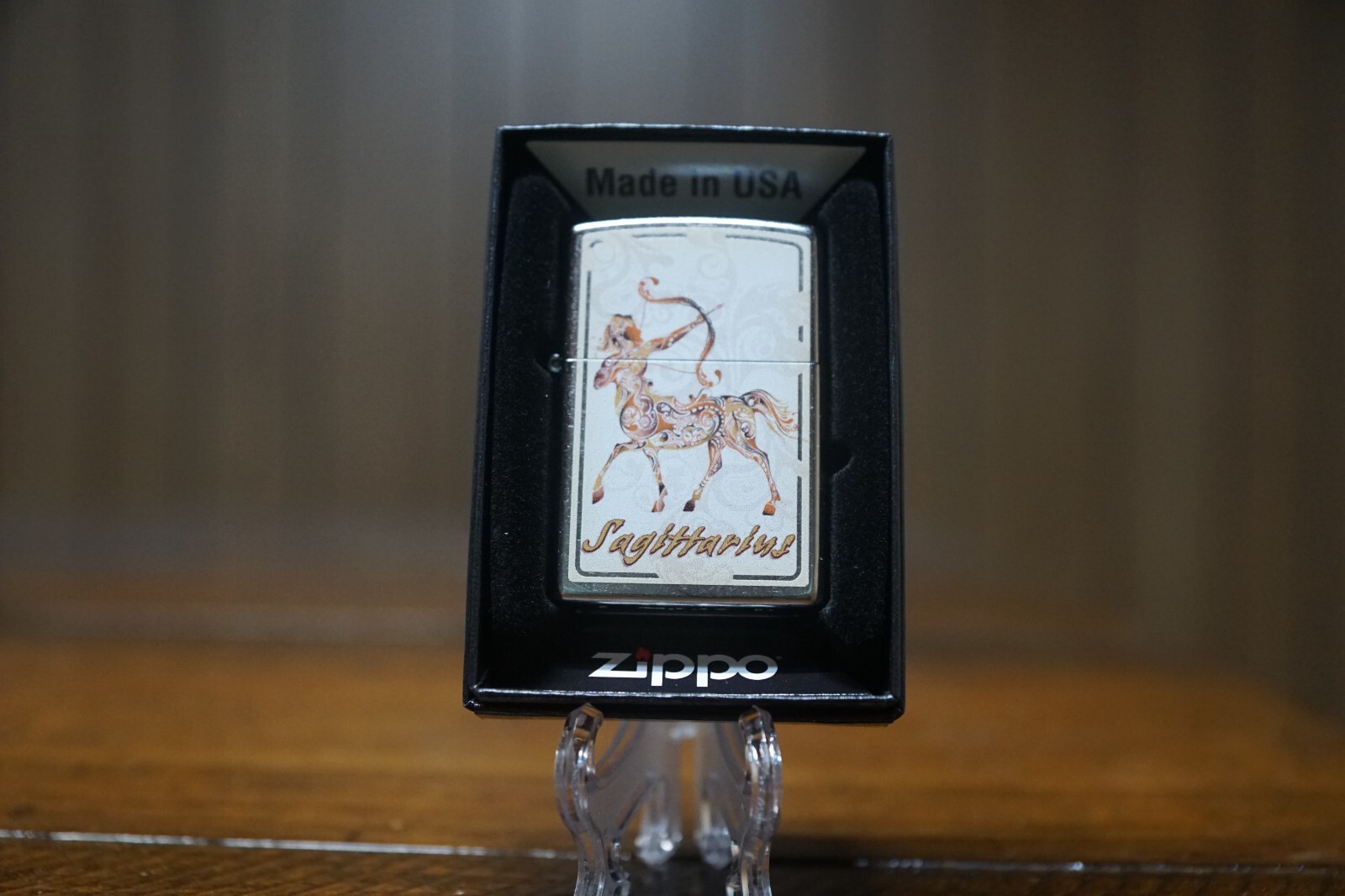 ZODIAC SIGN SAGITTARIUS ZIPPO LIGHTER MINT IN BOX ZODIAC SIGN SAGITTARIUS ZIPPO LIGHTER MINT IN BOX