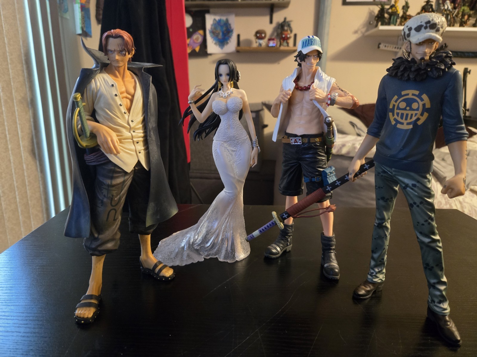Price Drop 24 HRS -  One Piece Banpresto Statue Lot - Shanks - Boa - Law - Ace