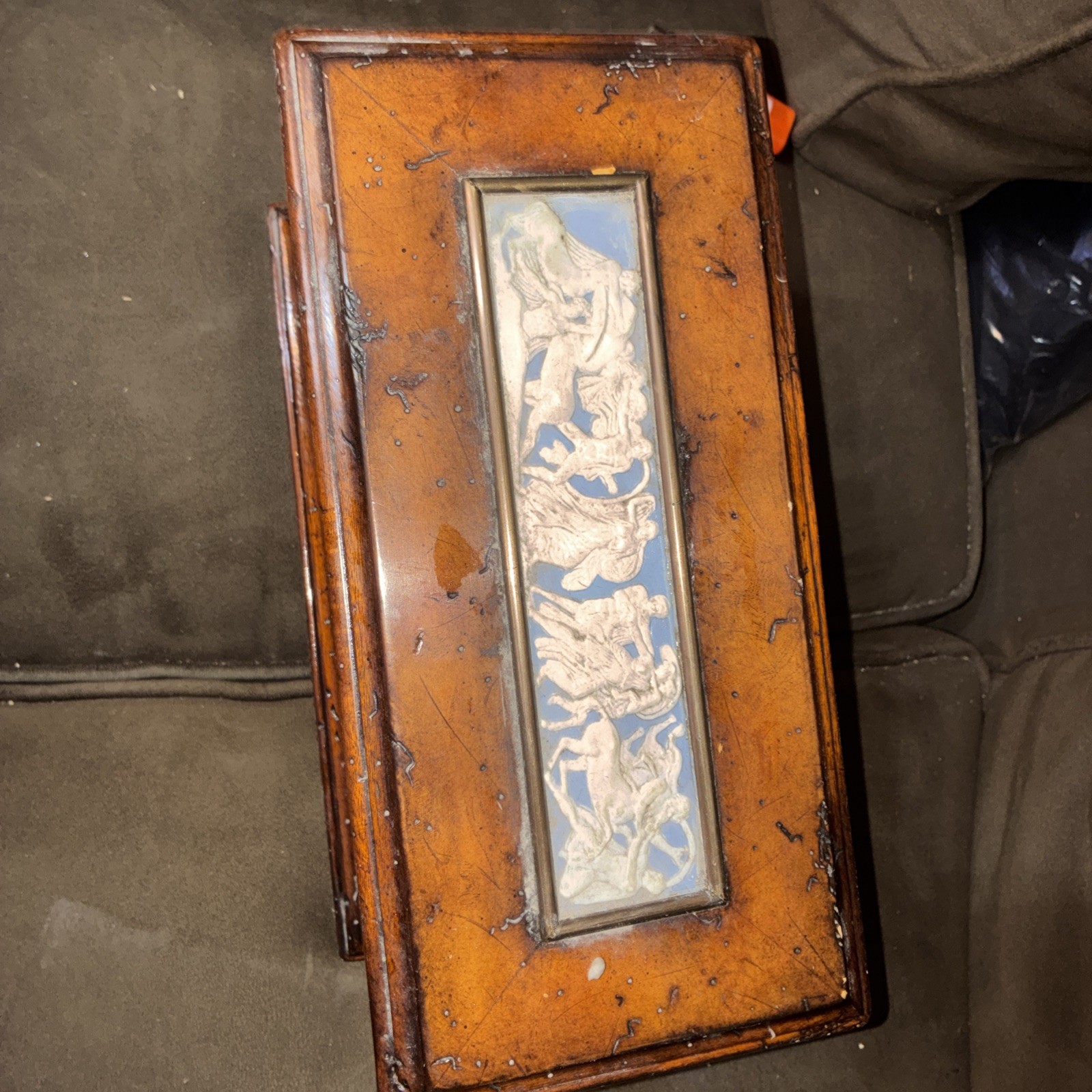 Antique Victorian Mother of Pearl Jewellery Box Carved Greek Gods Antique Victorian Mother of Pearl Jewellery Box Carved Greek Gods