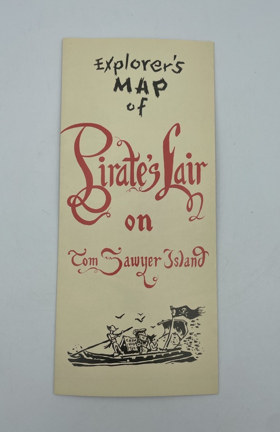 Explorer's Map of Pirates Lair on Tom Sawyer Island Very Rare