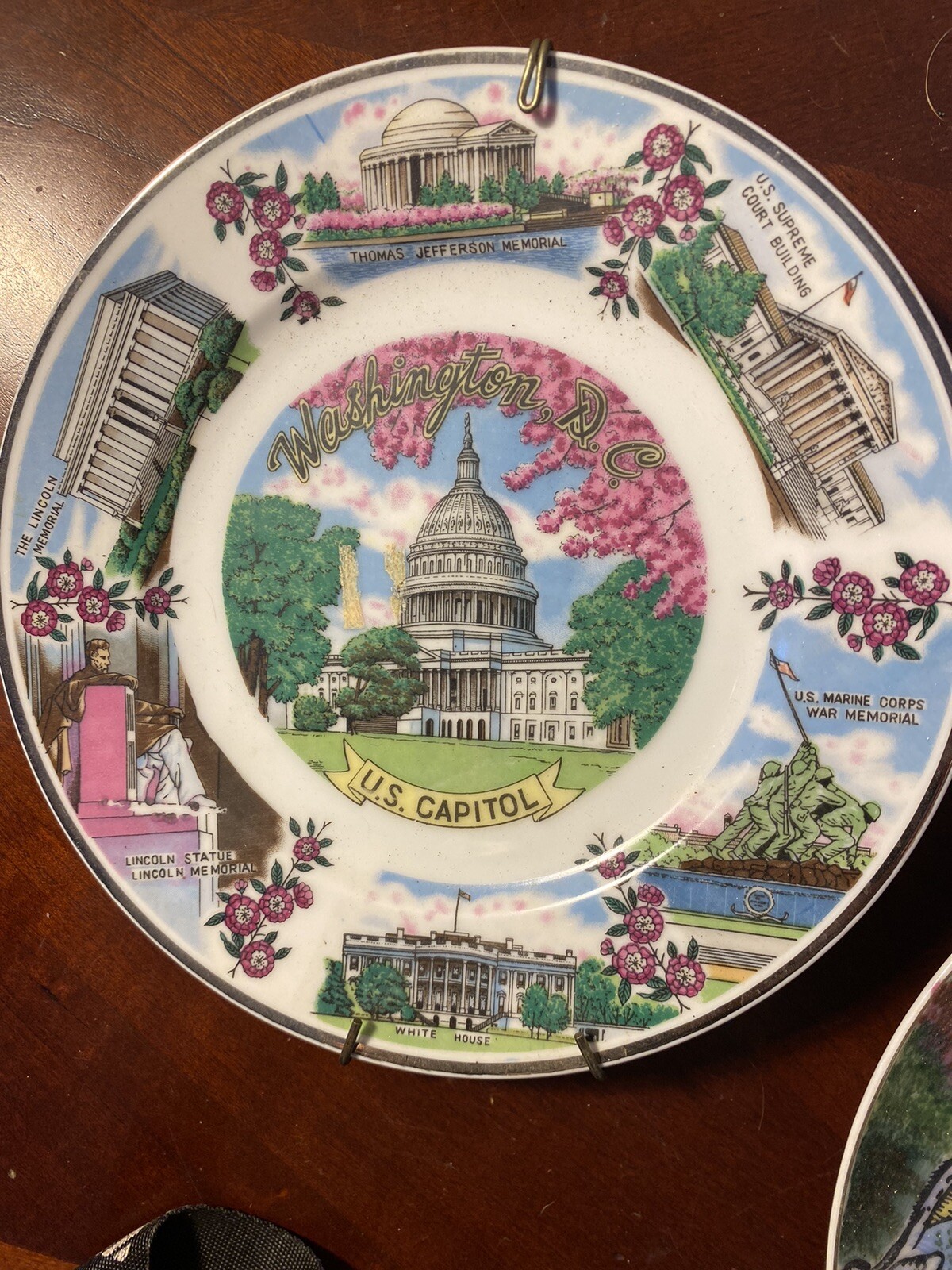 Collectors plate Vintage US Capitol Travel Souvenir Collectors plate Vintage US Capitol Travel Souvenir