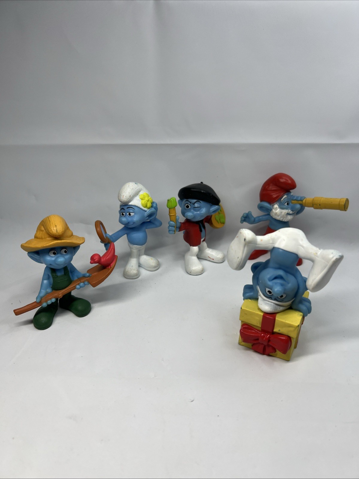 The Smurfs 5pc Lot Plastic Figurine 3\