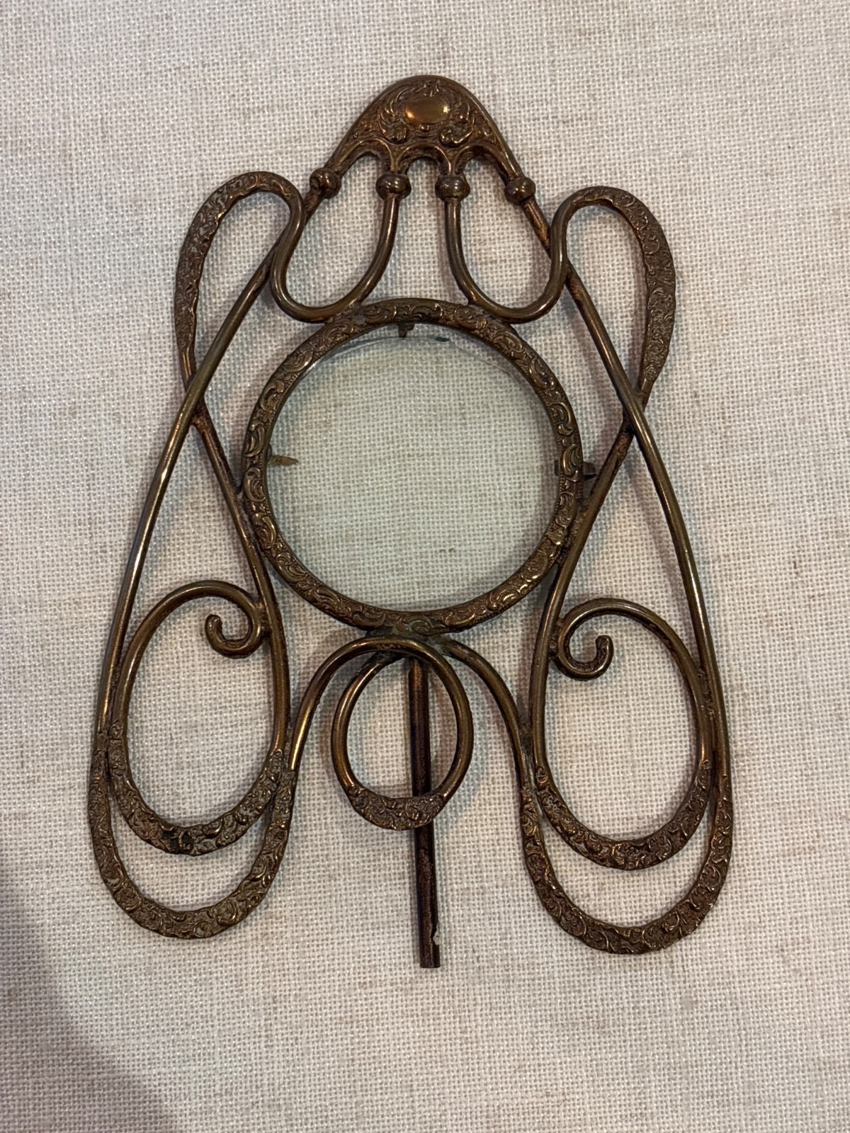 art nouveau brass picture frame