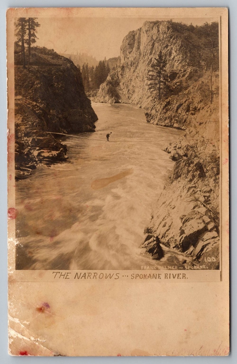 Early RPPC The Narrows Spokane River Washington Frank L. Almer c.1905 Early RPPC The Narrows Spokane River Washington Frank L. Almer c.1905