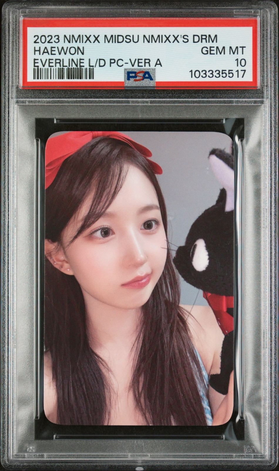 HAEWON NMIXX A MIDSUMMER DREAM EVERLINE LUCKY DRAW VER A GEM MINT PSA 10
