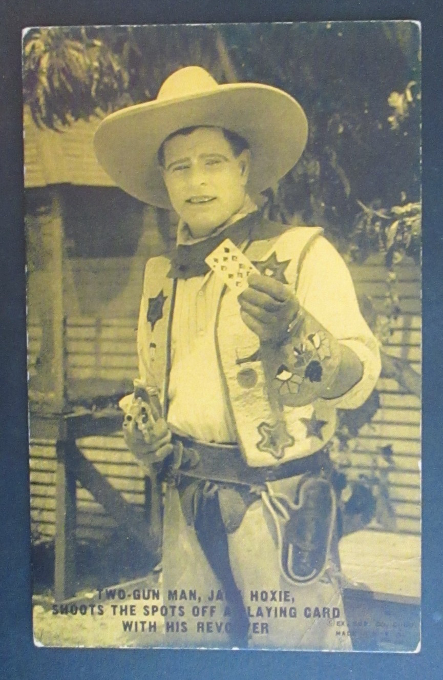 Vintage 1920s Jack Hoxie Two Gun Man Cowboy Western Arcade Exhibit Card ESCO