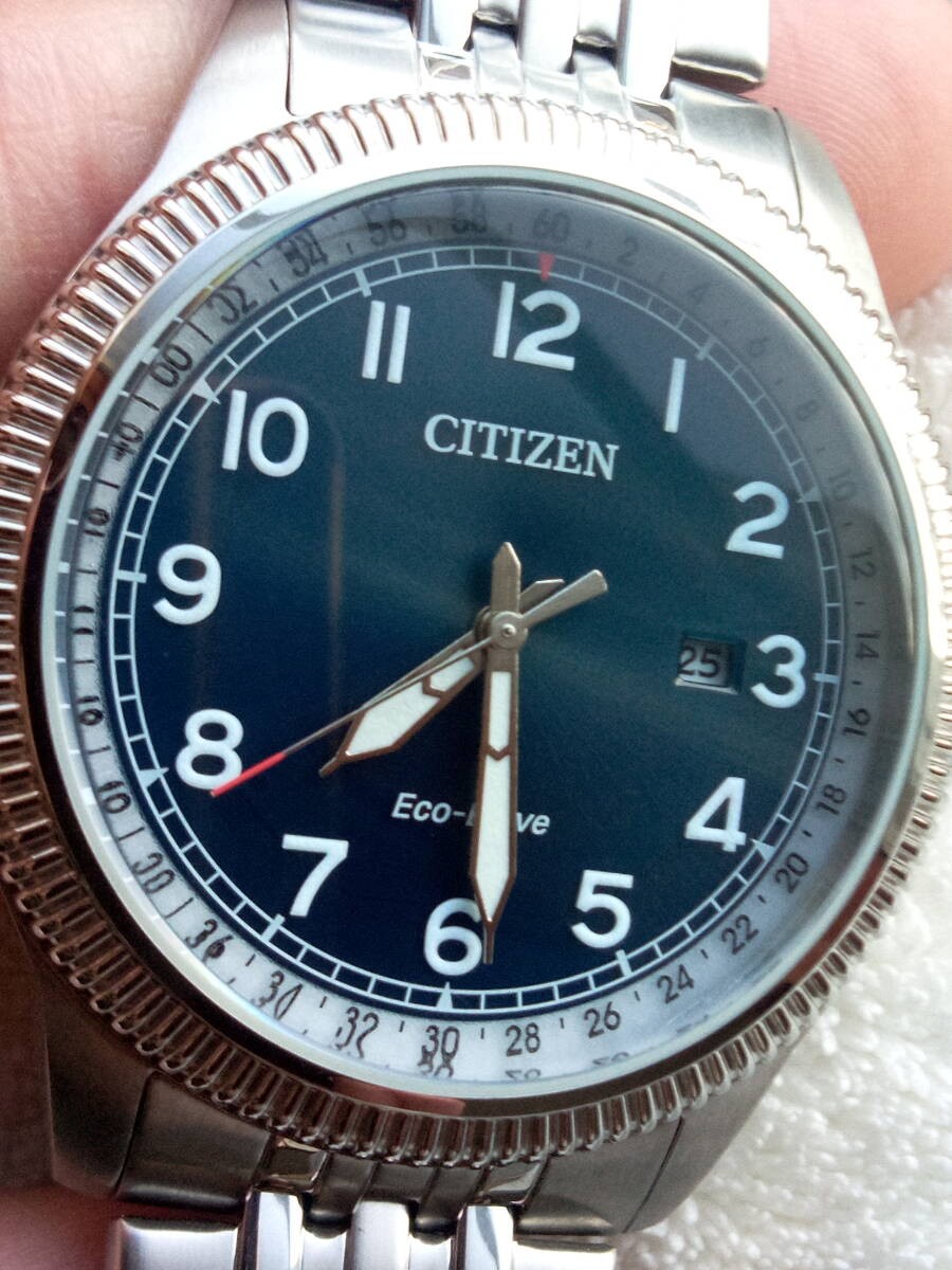CITIZEN Eco-Drive Pilot Military Coin Edge Bezel BM7480-81L Men\'s