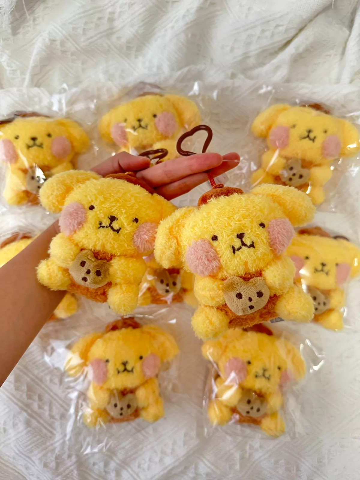 Sanrio Pompompurin Plush Charm with Cookie Plush Doll Gift Kids Toy Sanrio Pompompurin Plush Charm with Cookie Plush Doll Gift Kids Toy