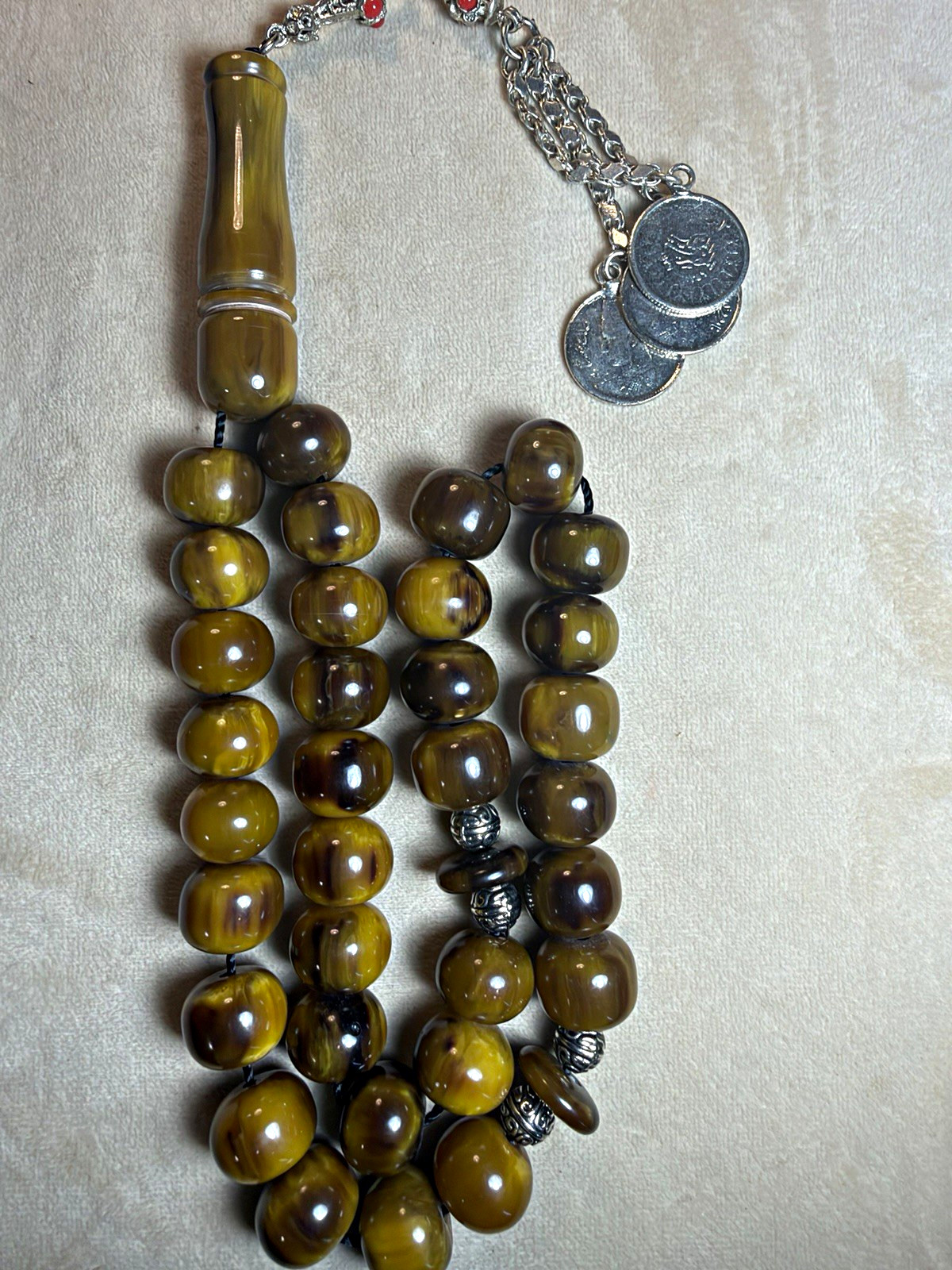 Vintage afghani Bakelite Tasbih. 