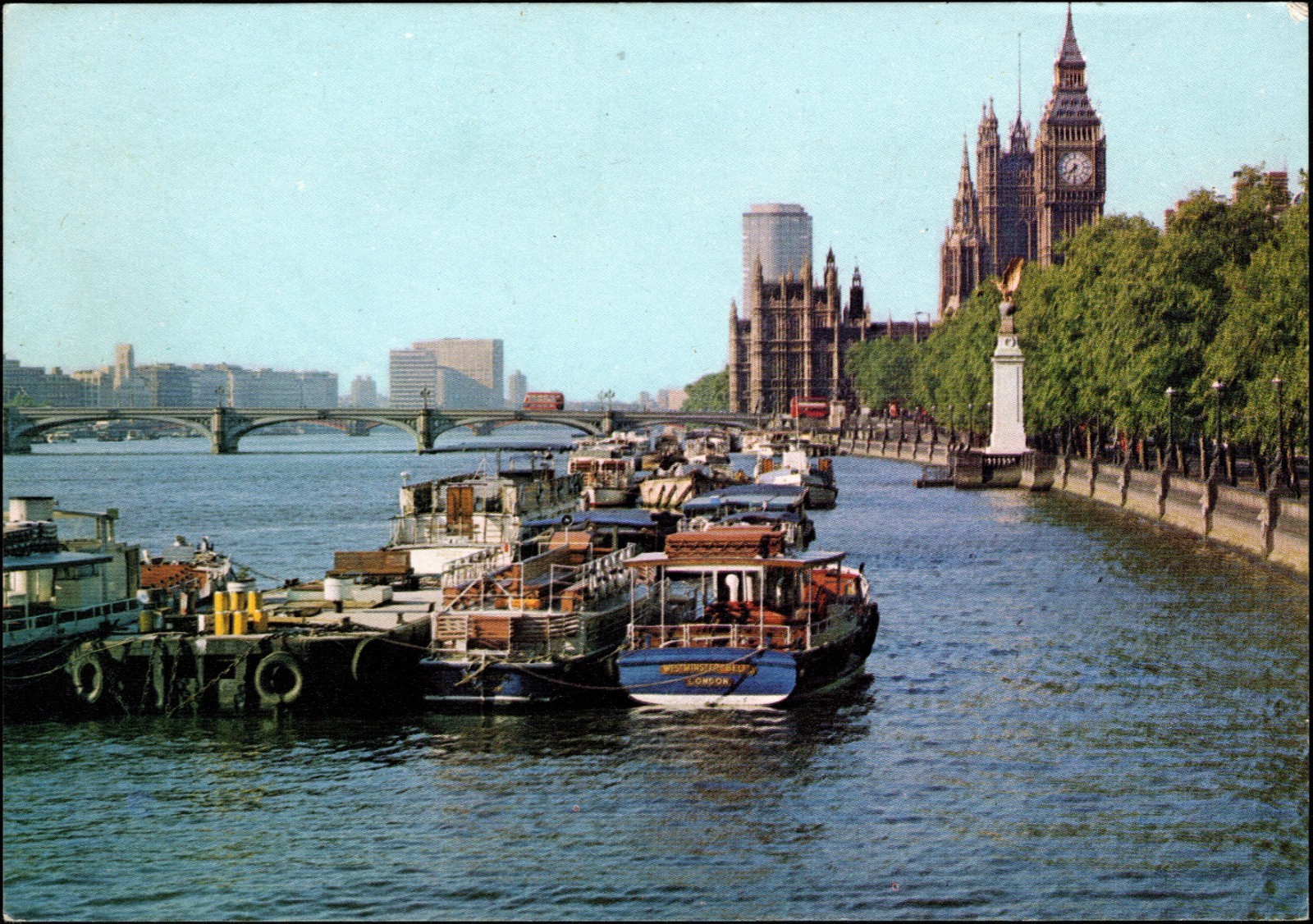 London England West Bank of River Thames & Victoria Embankment Continental PC London England West Bank of River Thames & Victoria Embankment Continental PC