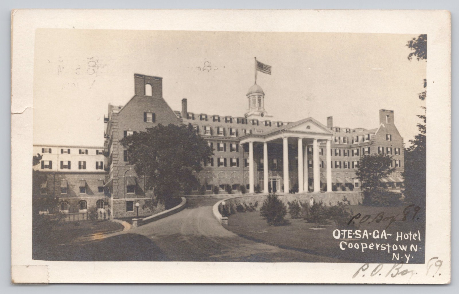 Postcard RPPC New York Cooperstown Otesaga Hotel View c1914 76Z