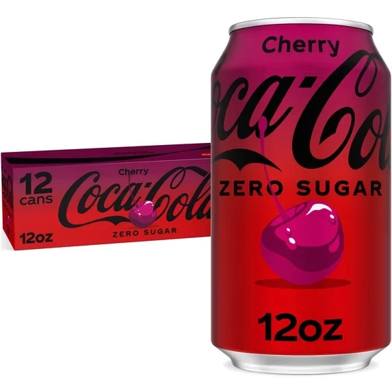 Coca-Cola Zero Sugar Cherry Float 12oz Cans 12 Pack Fridge Pack Coca-Cola Zero Sugar Cherry Float 12oz Cans 12 Pack Fridge Pack