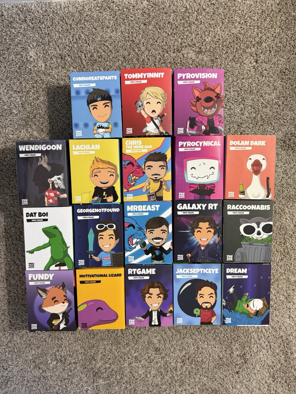 Youtooz Vinyl 18 Figure Lot Jacksepticeye, Rtgame, MrBeast, Lachlan, Pyrocynical Youtooz Vinyl 18 Figure Lot Jacksepticeye, Rtgame, MrBeast, Lachlan, Pyrocynical