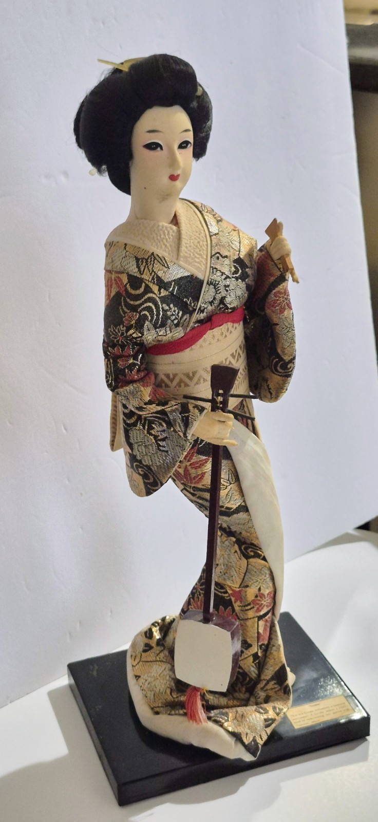 Vintage Japanese Doll Kimono Geisha Maiko Shamisen Japanese Instrument 15\ Vintage Japanese Doll Kimono Geisha Maiko Shamisen Japanese Instrument 15\