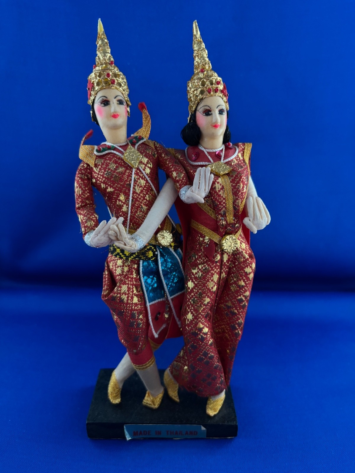 Vintage Thai Traditional Handmade Dancer Doll Figurines