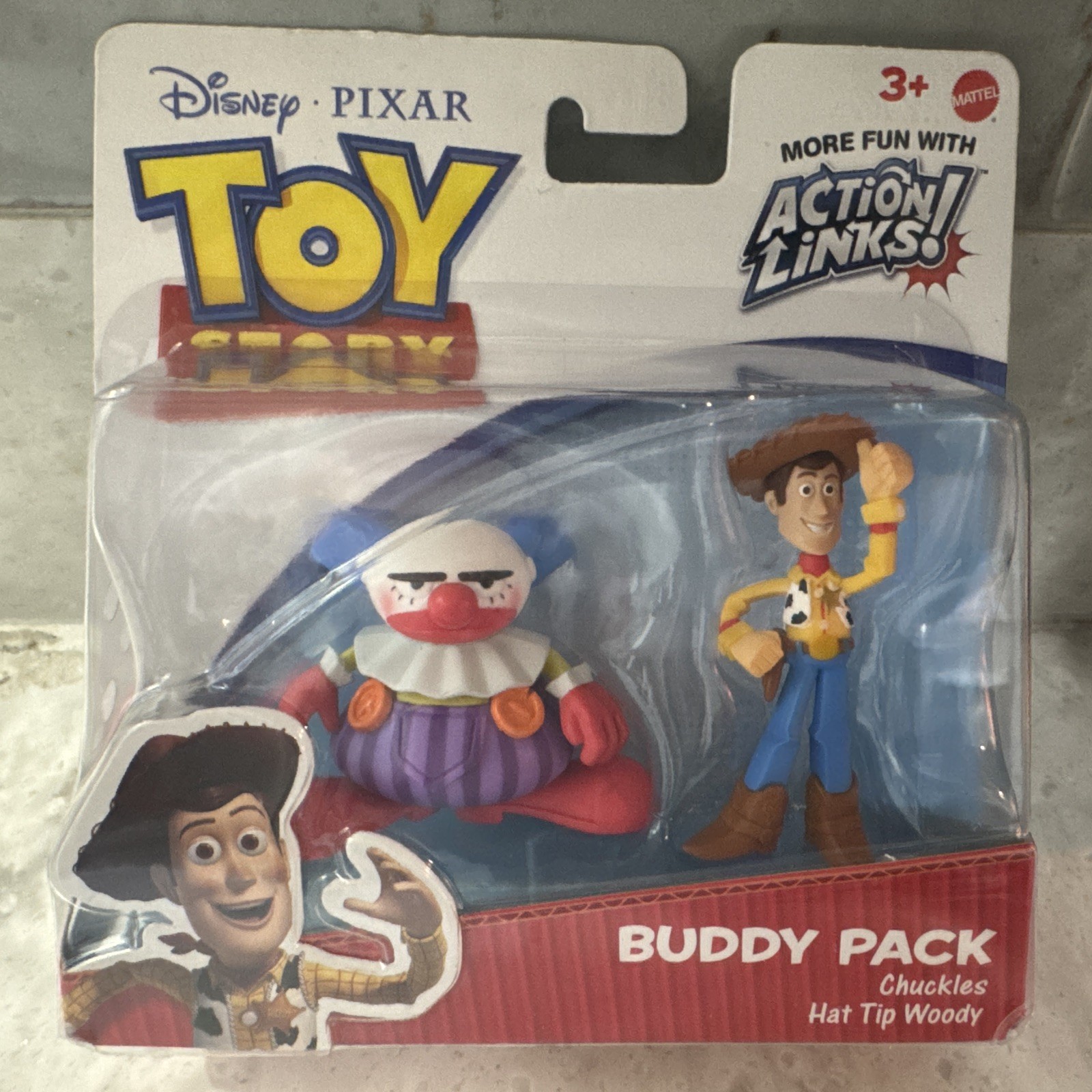 2010 Mattel Disney Toy Story Buddy Pack Chuckles Hat Tip Woody Action Links New 2010 Mattel Disney Toy Story Buddy Pack Chuckles Hat Tip Woody Action Links New