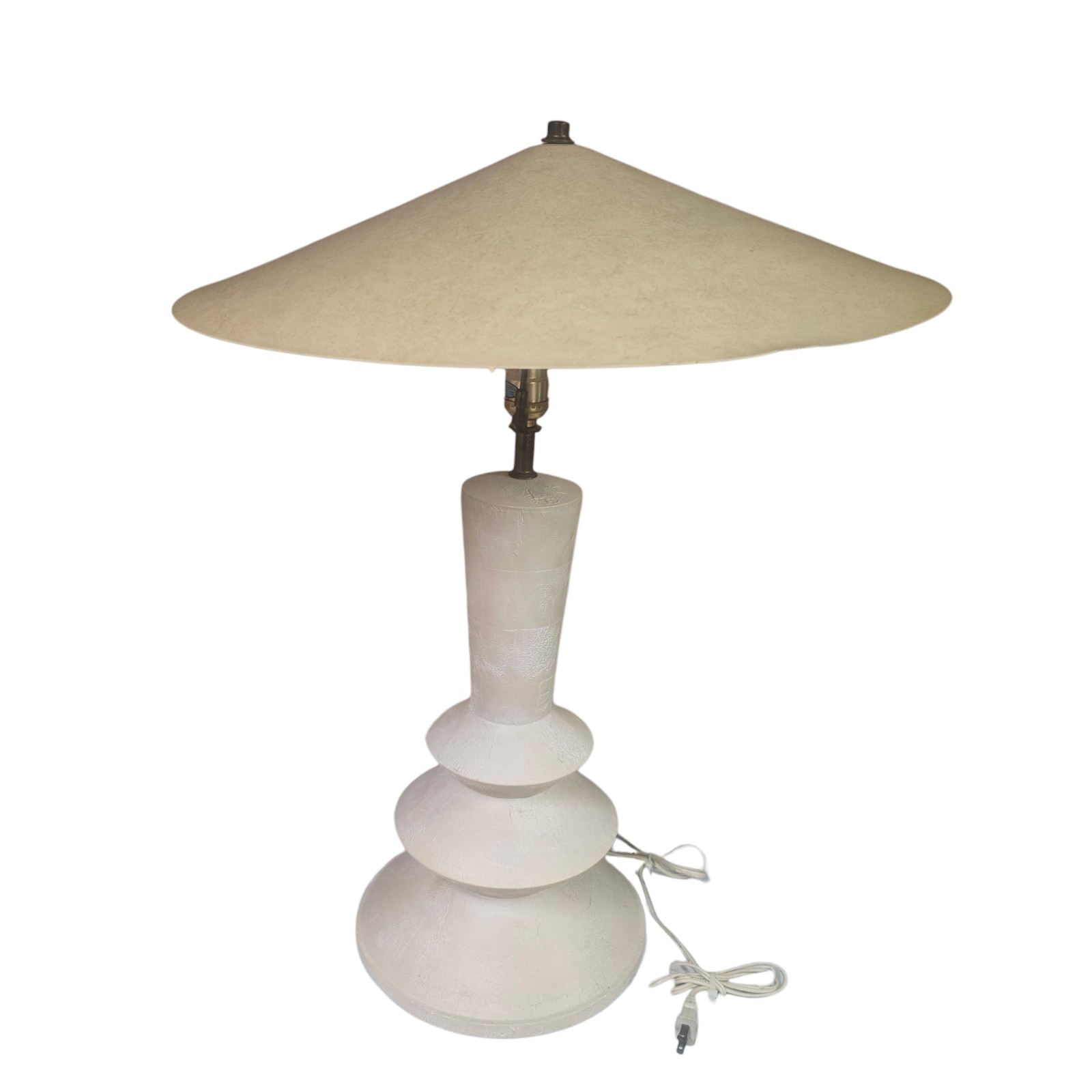 Vintage Sirmos Style Plaster Table Lamp After Giacometti JMF 1970s Sculptural