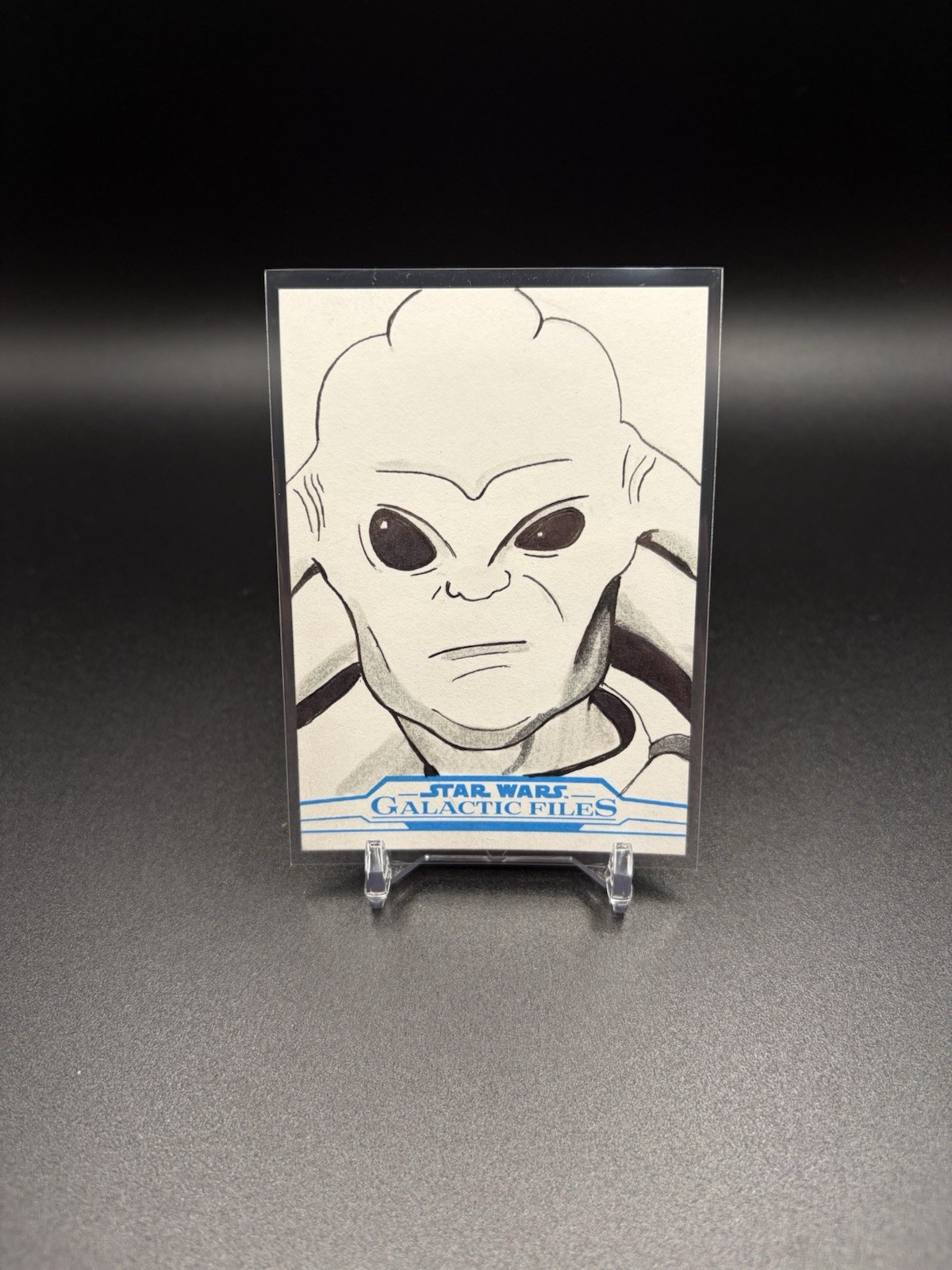 2018 Topps Star Wars Galactic Files Kit Fisto Sketch Card by Kevin Liell