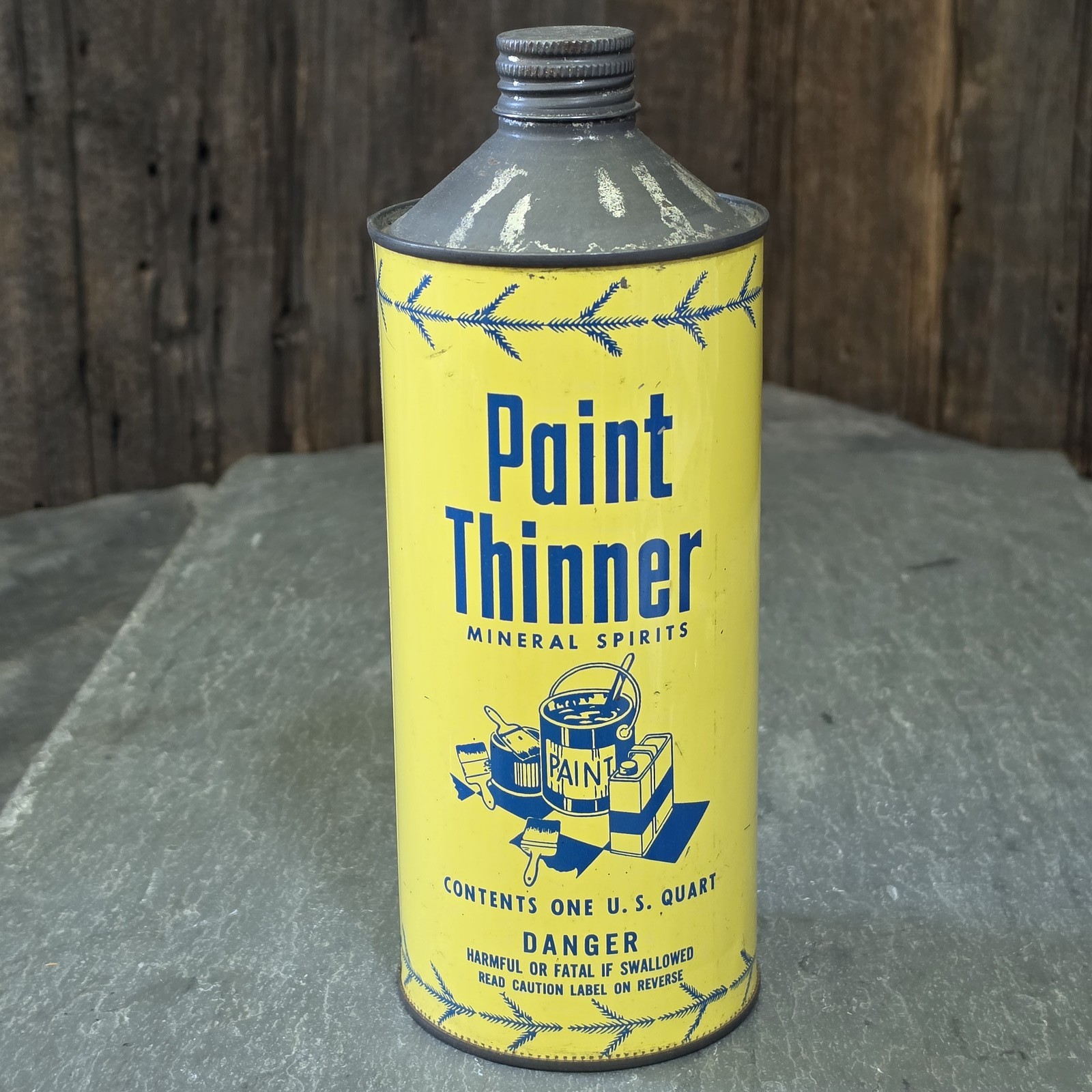Vintage Paint Thinner Cone Top Tin Can Pittsburgh Penn Oil Co Quart Gas Oil Sign Vintage Paint Thinner Cone Top Tin Can Pittsburgh Penn Oil Co Quart Gas Oil Sign