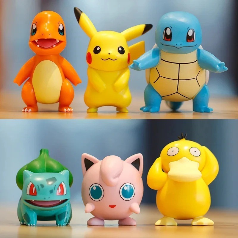 Pokemon Anime Figures Pikachu Charmander Squirtle Psyduck Bulbasaur Jigglypuff T Pokemon Anime Figures Pikachu Charmander Squirtle Psyduck Bulbasaur Jigglypuff T