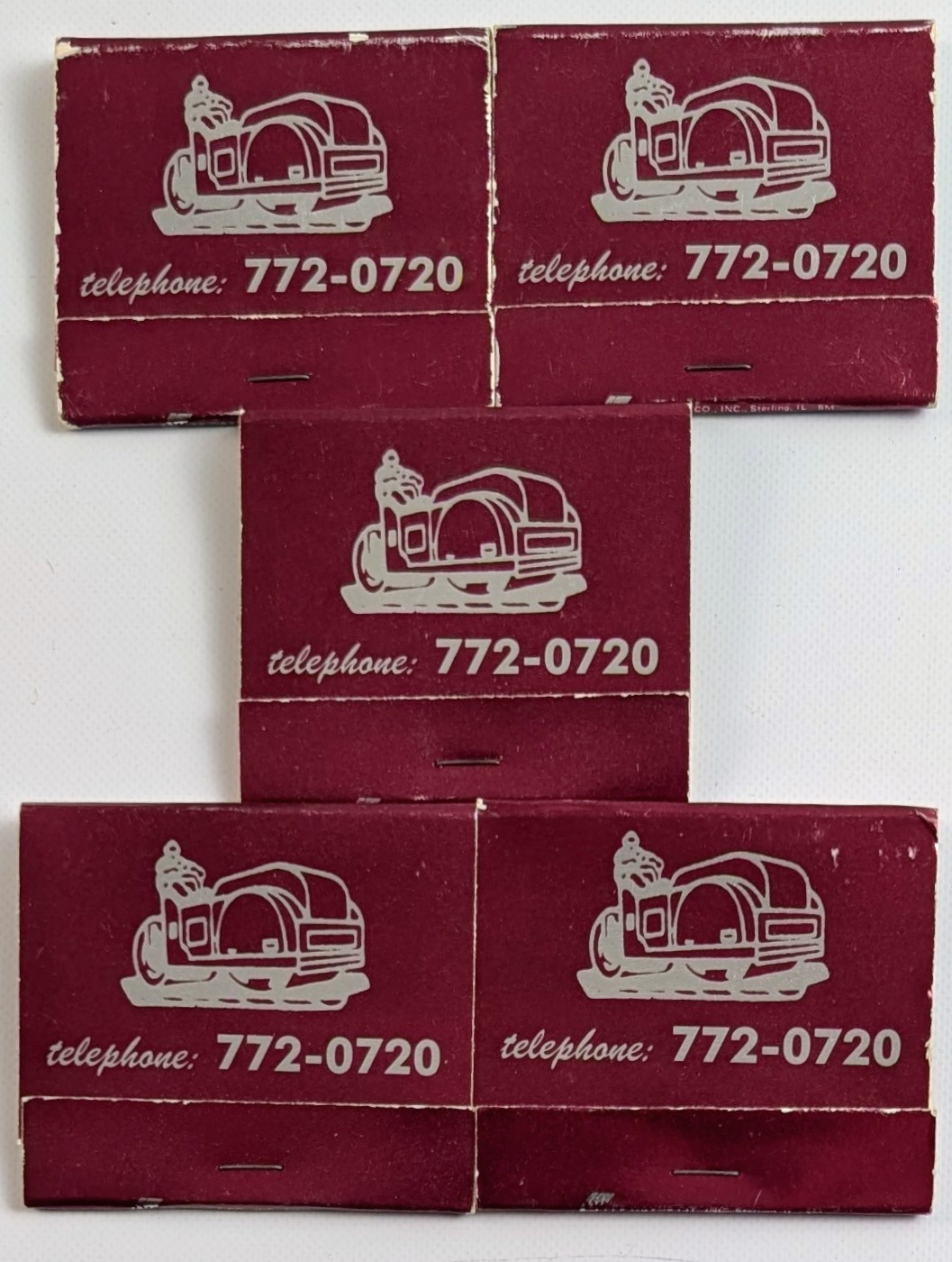 Vintage Central Asphalt Co Mt Pleasant Michigan Full Matchbooks Lot of 5 Matches
