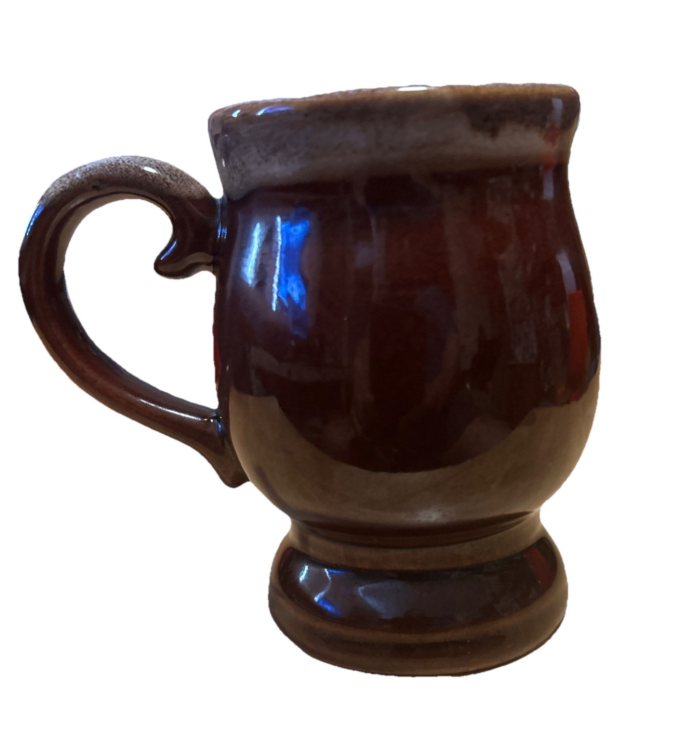 Vintage Brown Drip Glaze Stoneware Mug TAIWAN 1960s-1970s Vintage Brown Drip Glaze Stoneware Mug TAIWAN 1960s-1970s