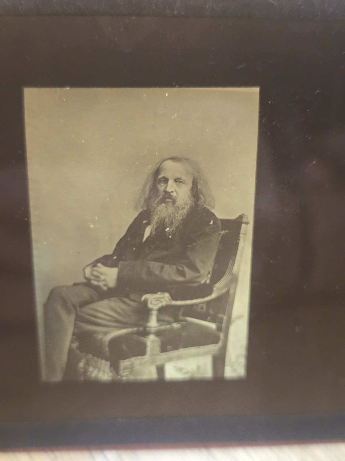 7 Antique Magic Lantern Glass Slides Of Famous Scientists:Mendeleev & Daguerre