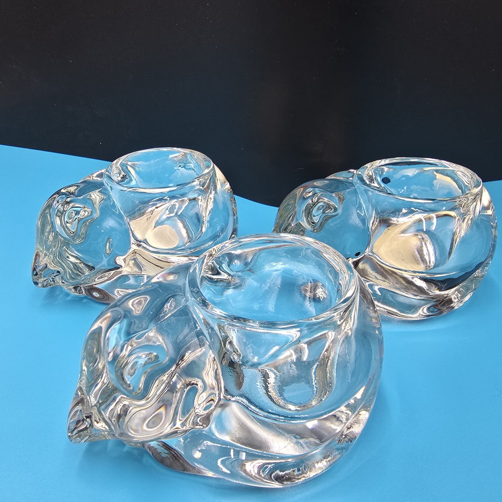 Sleeping Kitty Cat Crystal Votive Holder Lot Indiana Glass Co. Made In USA 🇺🇸 Sleeping Kitty Cat Crystal Votive Holder Lot Indiana Glass Co. Made In USA 🇺🇸