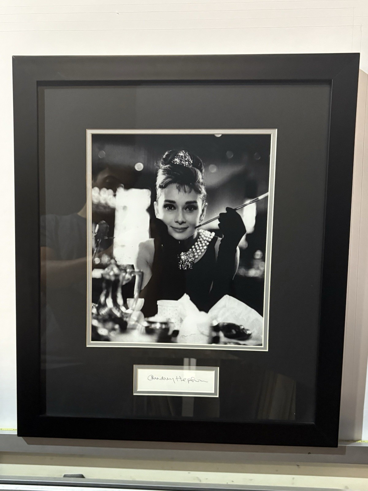 Audrey Hepburn- Breakfast at Tiffany, Framed with Autograph