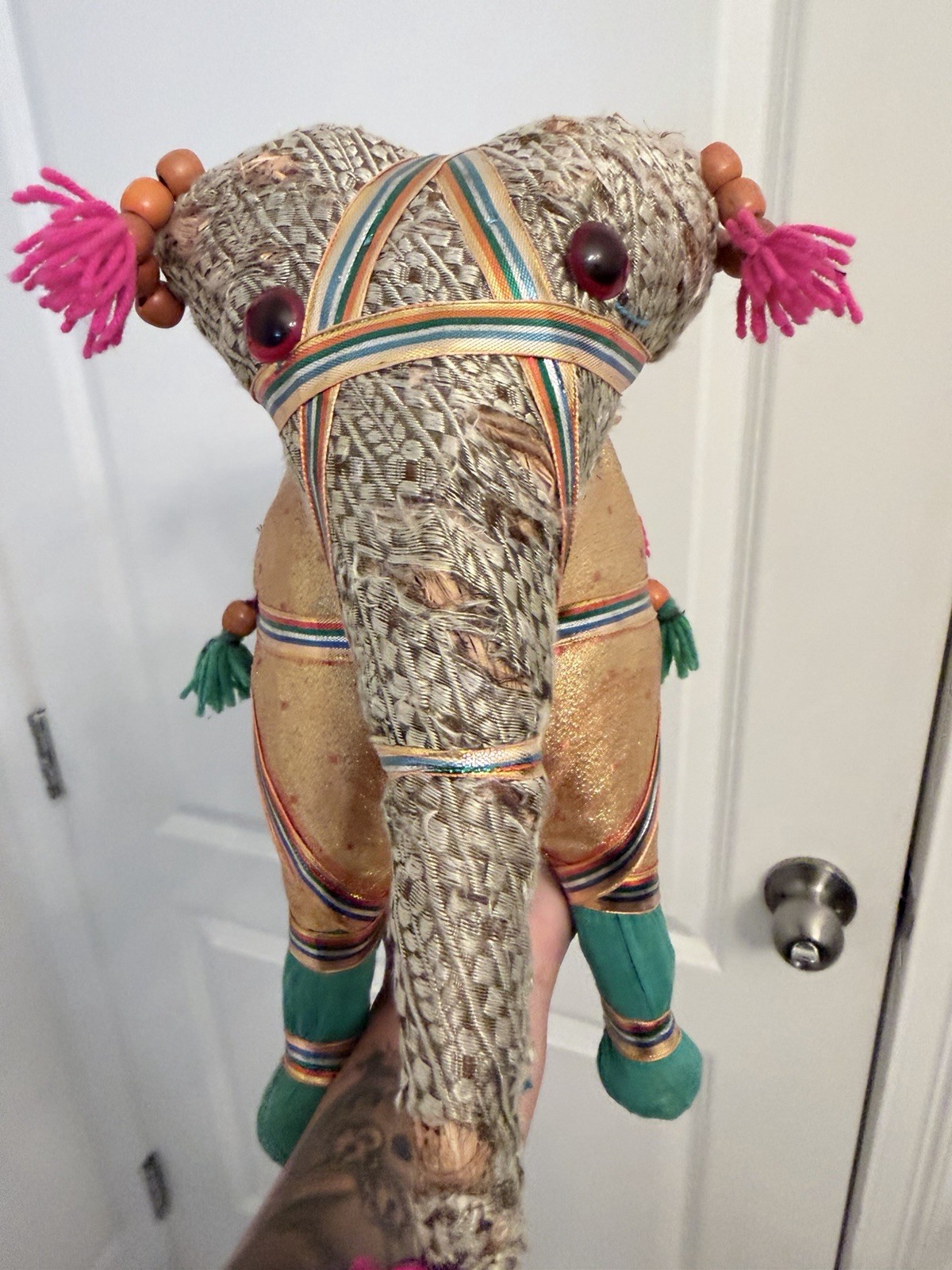 Vintage Handcrafted India Textile Elephant 15” Folk Art Boho Home Decor Handmade Vintage Handcrafted India Textile Elephant 15” Folk Art Boho Home Decor Handmade