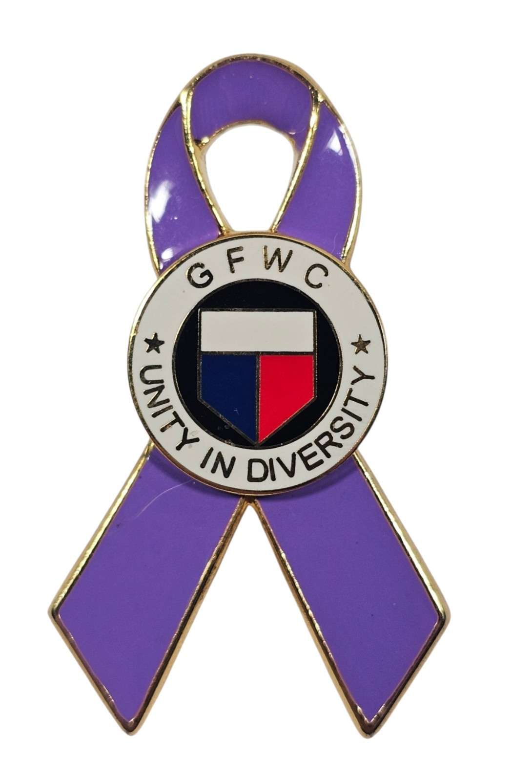 General Foundation of Women Clubs GFWC Unity In Diversity Enamel Ribbon Pin