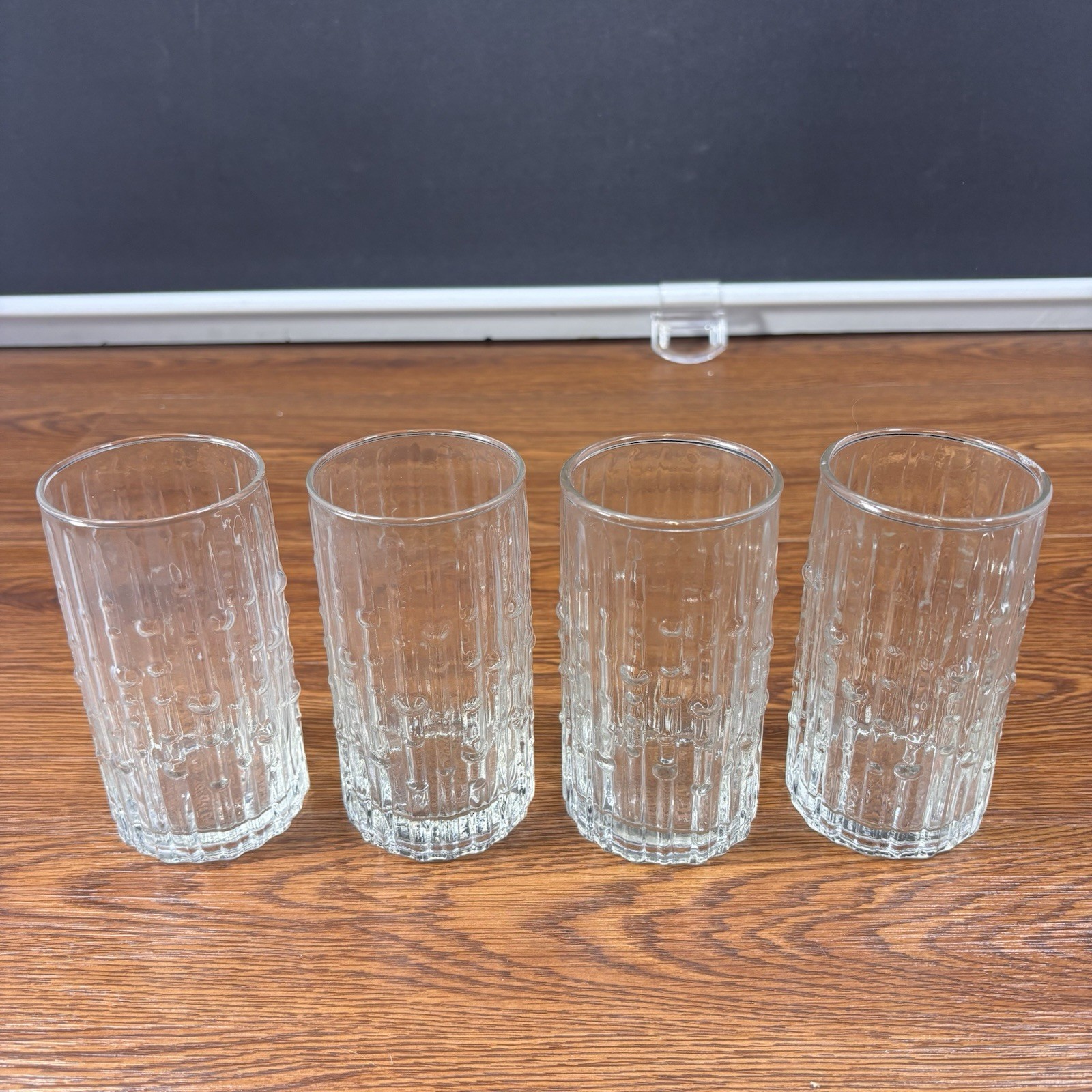 Iittala 4 X MESI Glass Tumblers 5” Vintage Finland MCM Rare