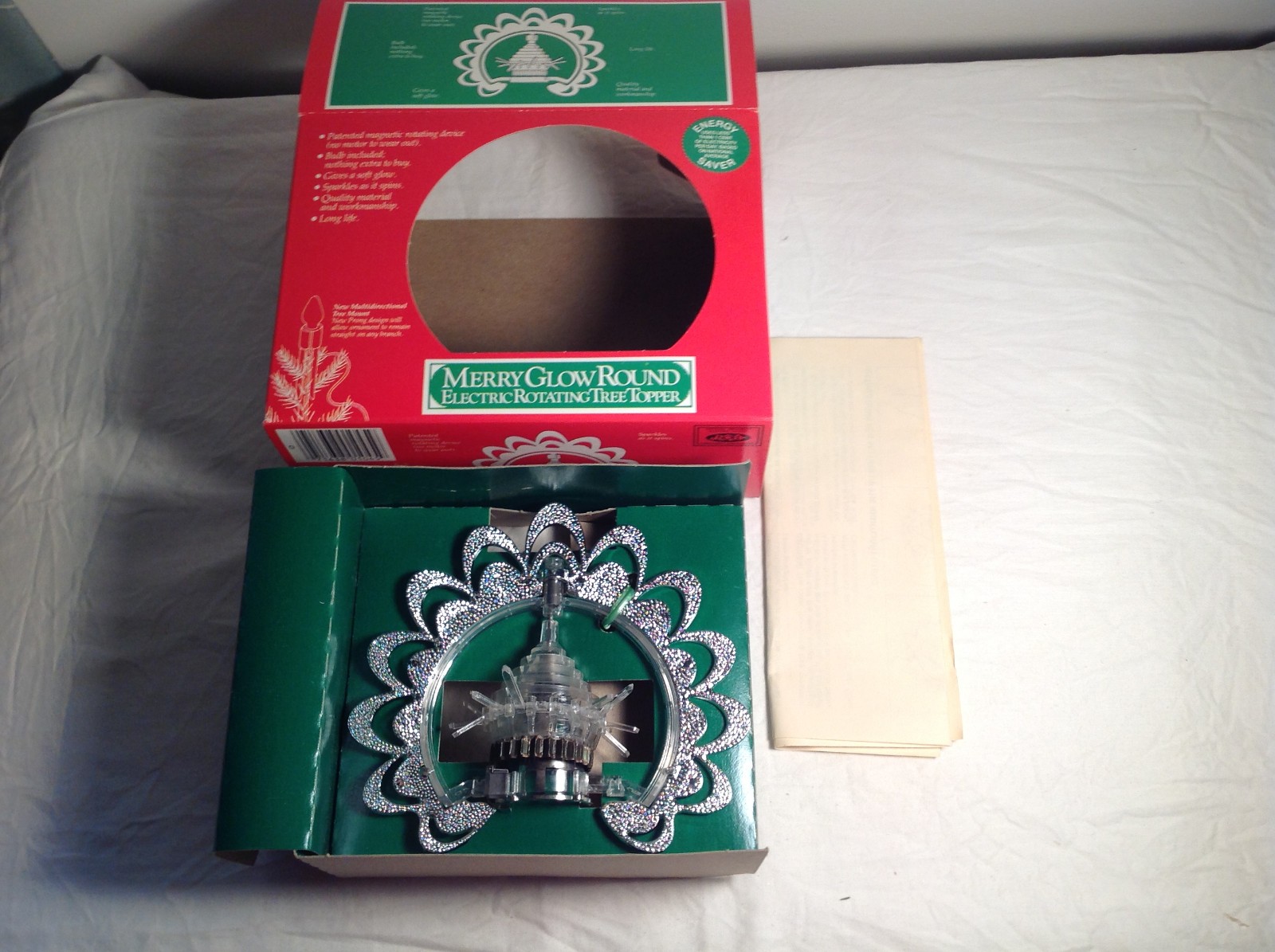 NOS VINTAGE MERRY GLOW ELECTRIC LIGHT UP ROTATING TREE TOPPER MCM SPUTNIK ATOMIC NOS VINTAGE MERRY GLOW ELECTRIC LIGHT UP ROTATING TREE TOPPER MCM SPUTNIK ATOMIC