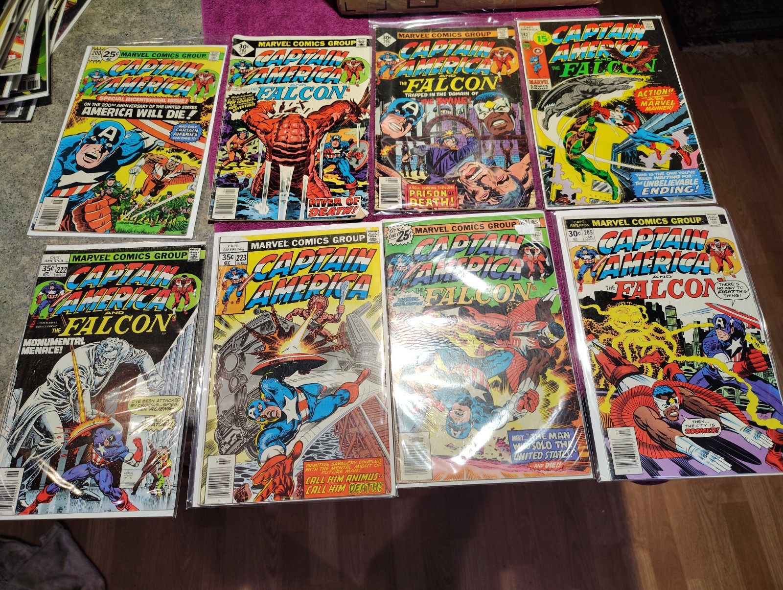 Lot Of 14 - Marvel Comics Captain America Most Vintage 25¢ 30¢ Comic Books