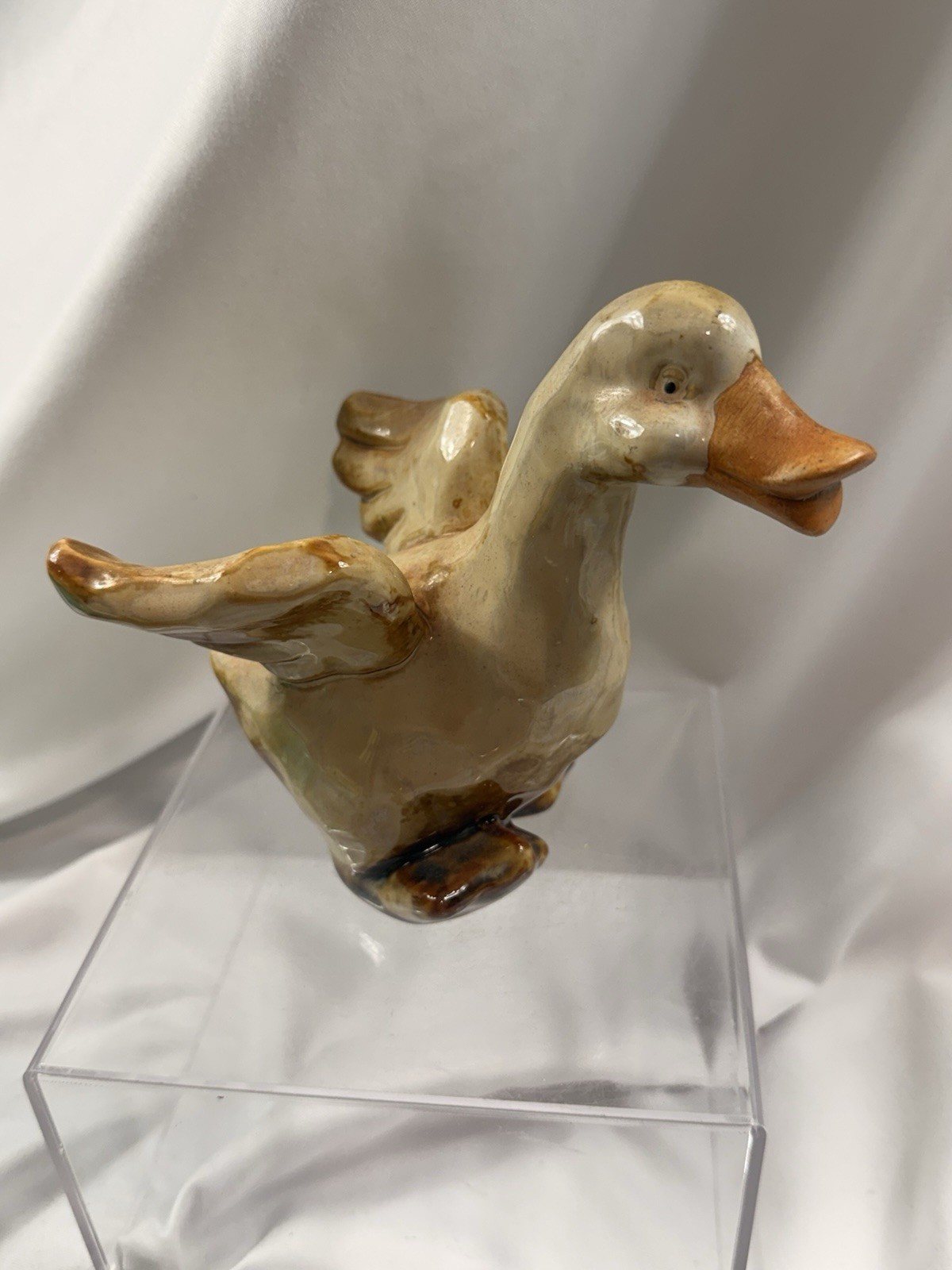Vintage Ceramic Duck Sculpture / Figurine Whimsical