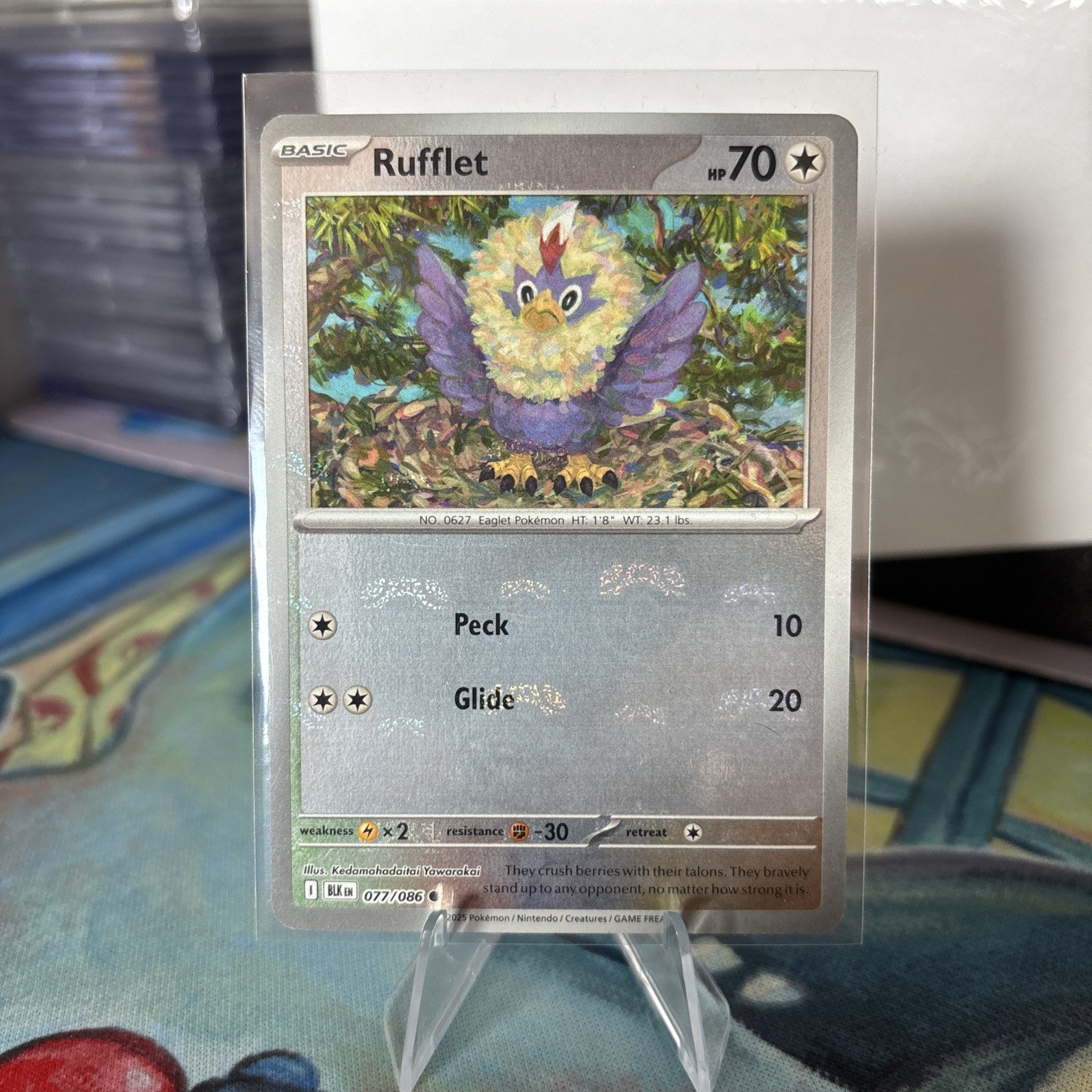 Pokemon TCG - Rufflet - 077/086 - Black Bolt - Master Ball - (NM)