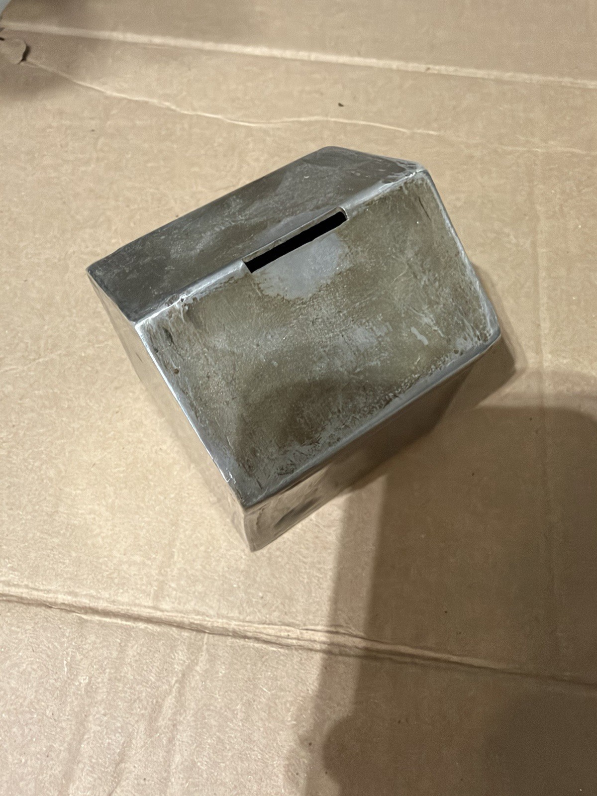 1950’s house shaped metal coin bank- Super Rare