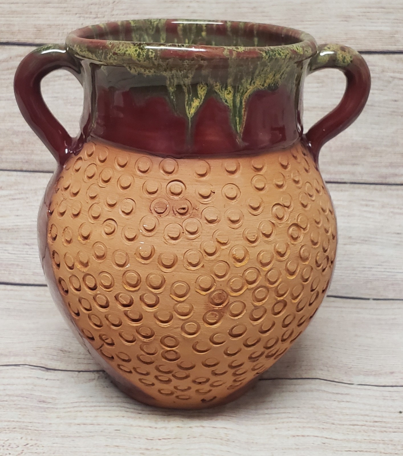 Handmade Pottery Vase- glazed and unglazed 