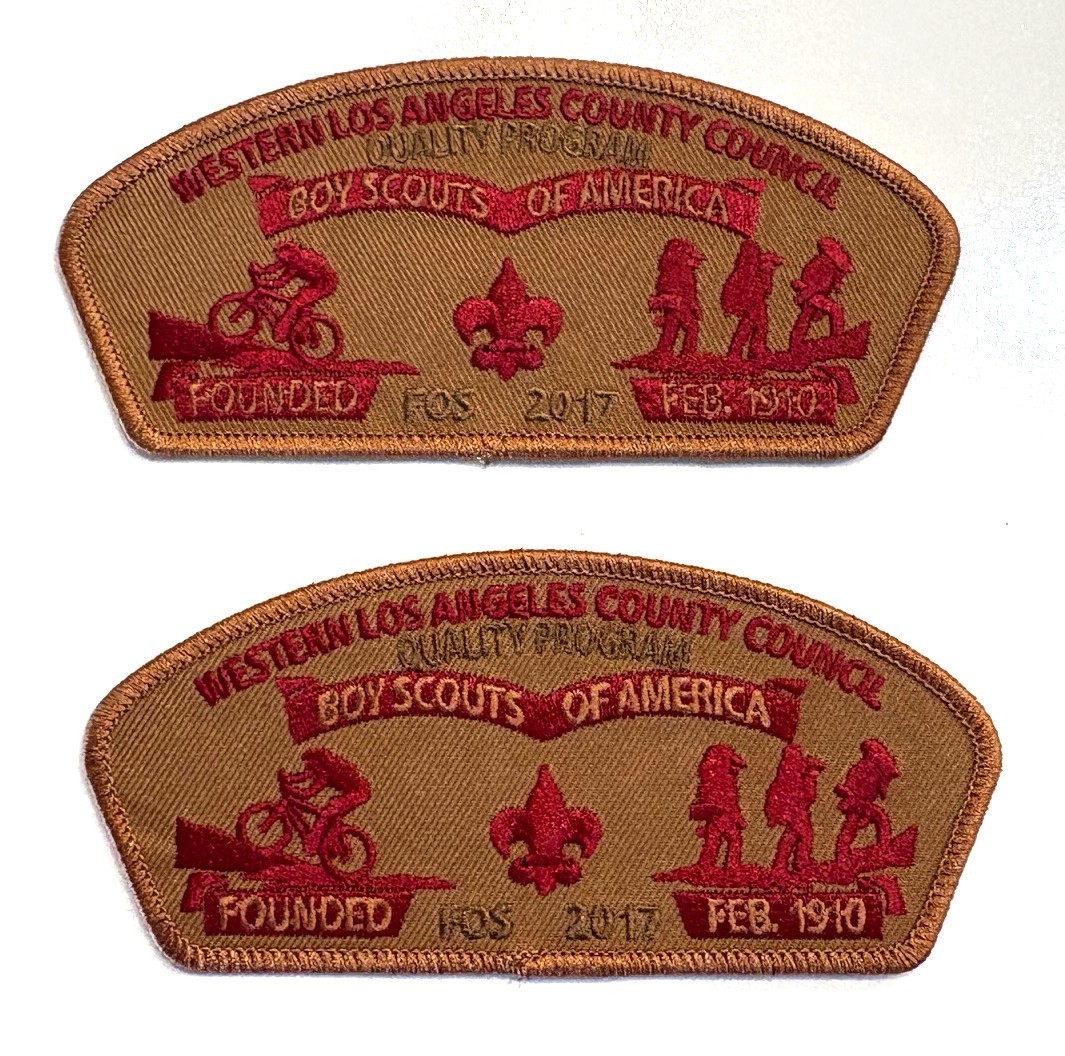2 diff. 2017 FOS CSP patches ; Western Los Angeles County Council WLACC 2 diff. 2017 FOS CSP patches ; Western Los Angeles County Council WLACC