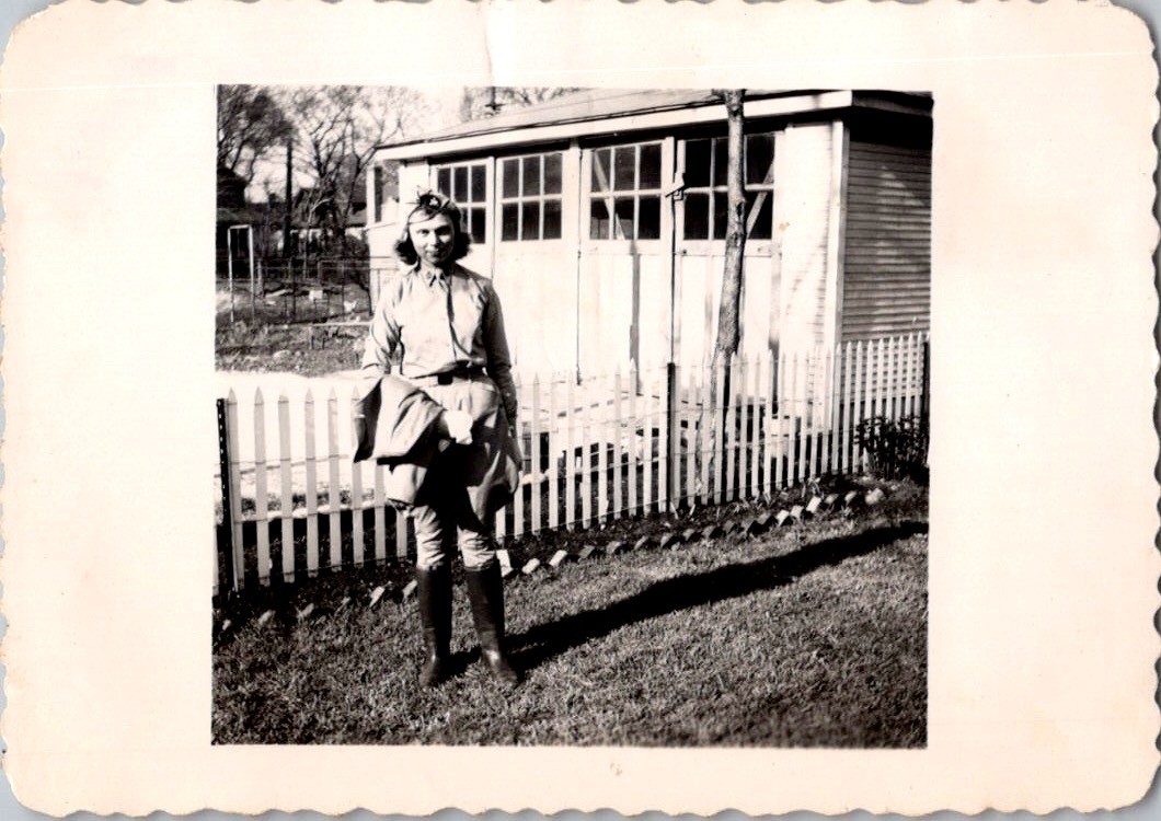 1943 WWII Era Woman in Uniform Snapshot Photo Original May 2, 1943 Dated 1943 WWII Era Woman in Uniform Snapshot Photo Original May 2, 1943 Dated