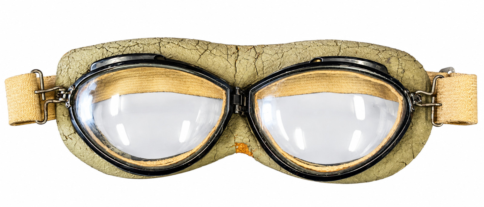 U.S. NAVY MKI PILOT FLYING GOGGLES W/CLEAR LENSES