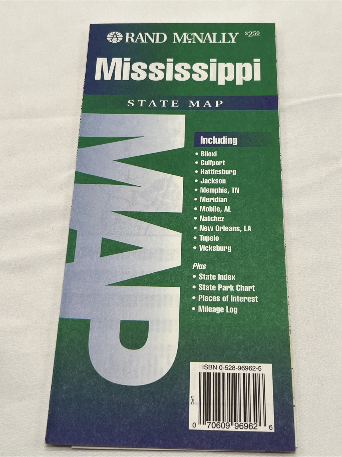 Rand McNally State Map Mississippi Map 1995 Paper Map Travel Map