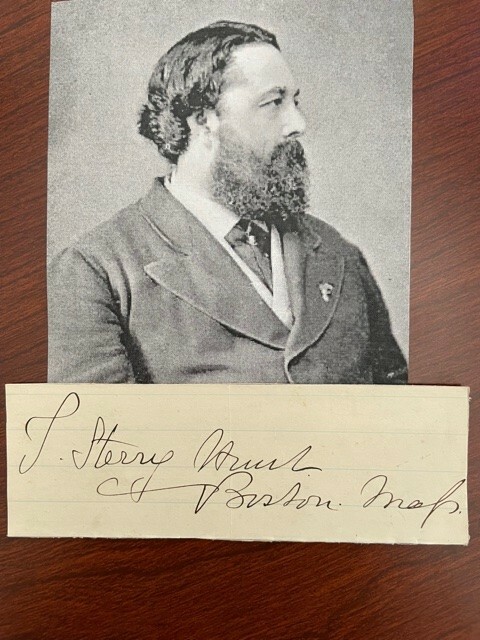 THOMAS STERRY HUNT SIGNED CARD, CHEMIST GEOLOGIST, CIVIL WAR GREENBACKS, CLIMATE