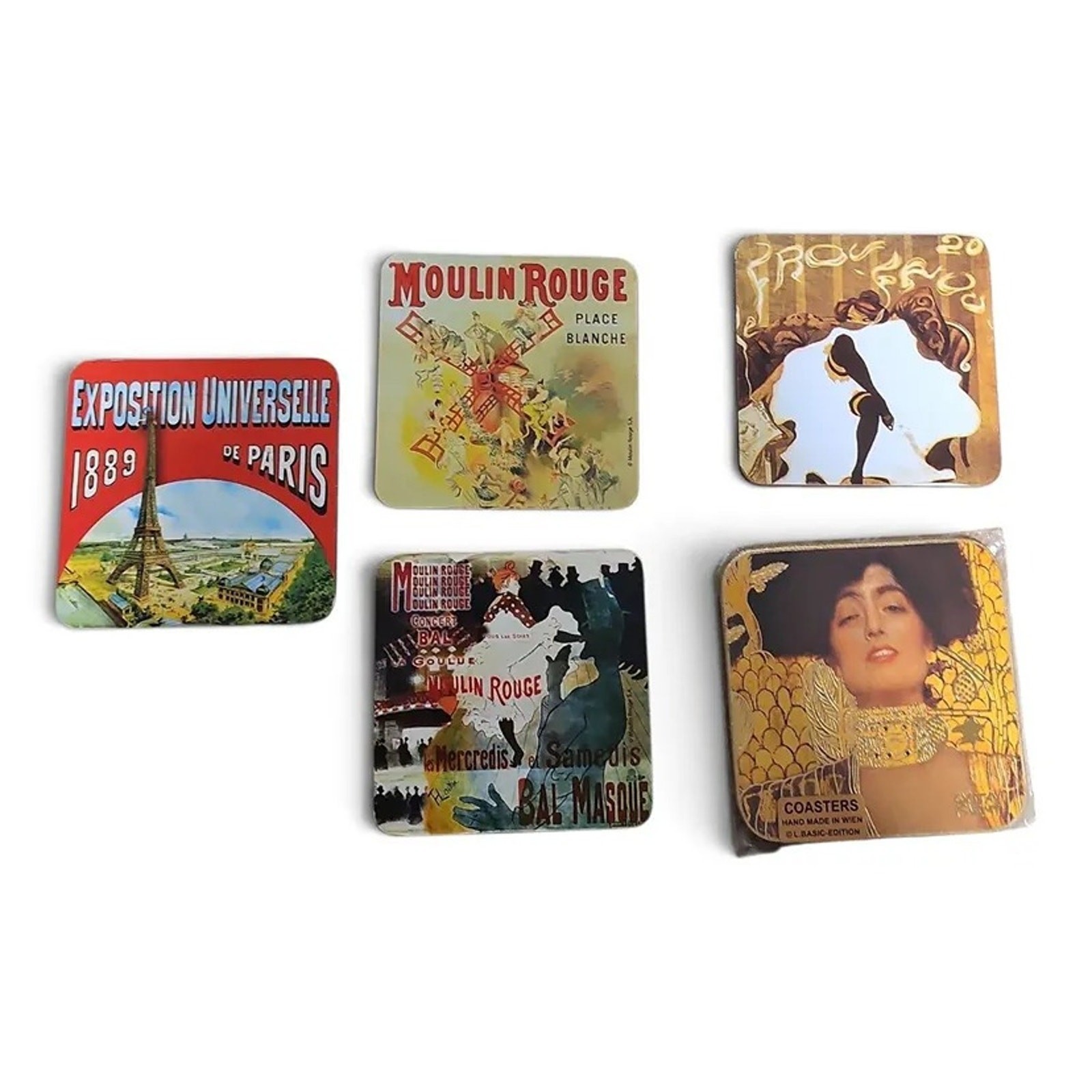 Cartexpo Vintage French Coasters w/ Cork backing