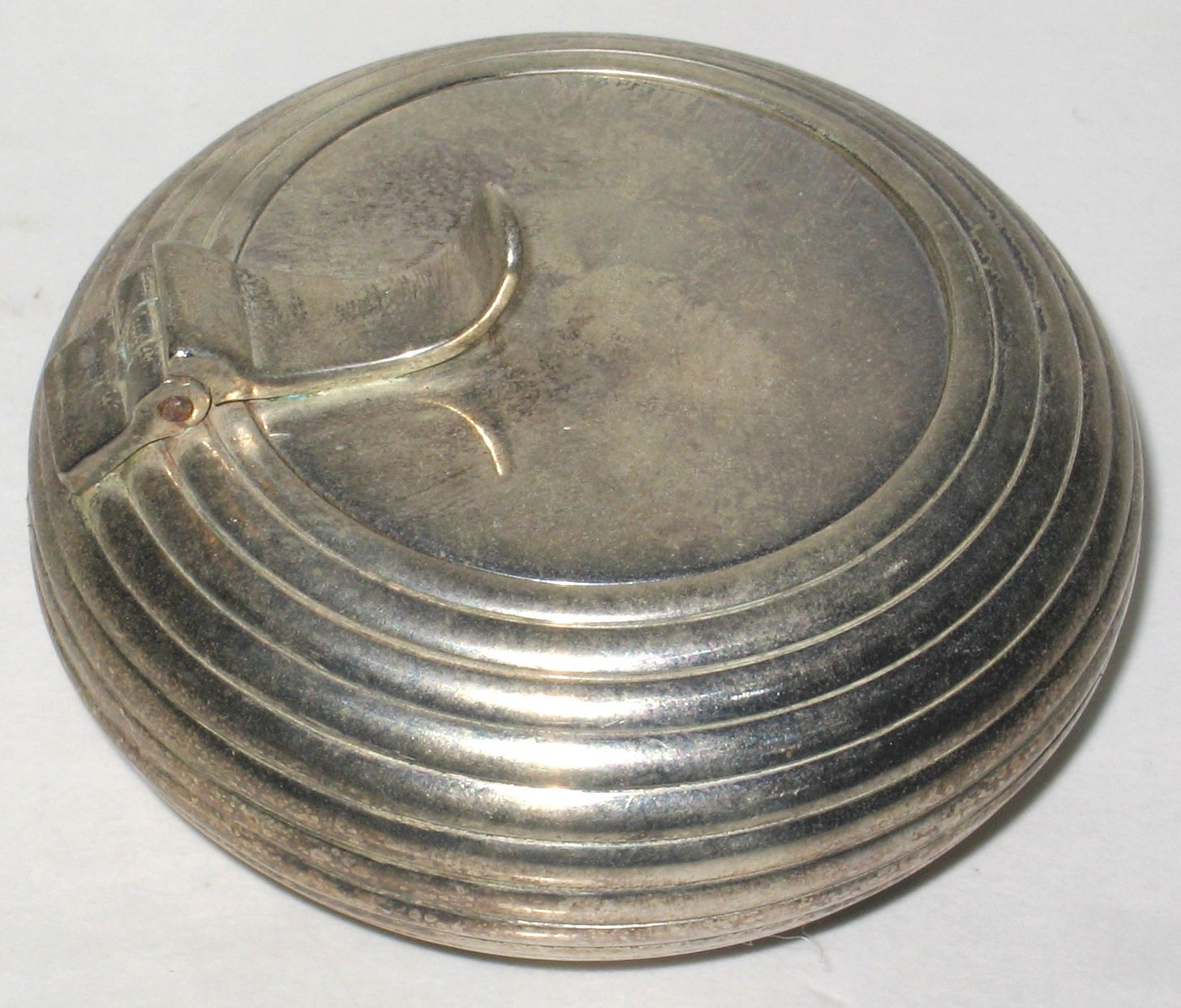 Vintage Silver Plated Flip Top Travel Ashtray