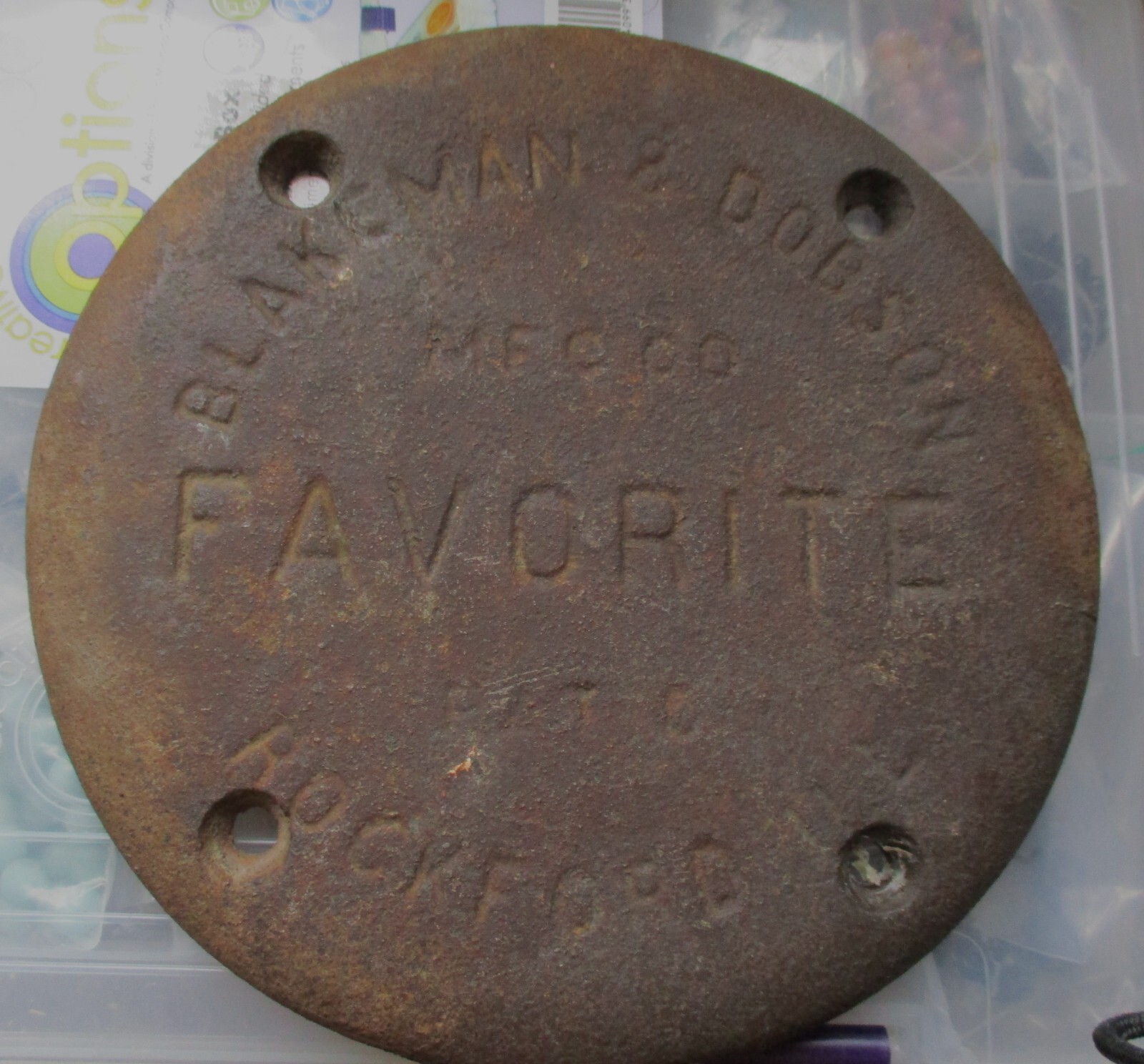 Antique Blakeman & Dobson FAVORITE butter churn sign, circa 1890-1920 Antique Blakeman & Dobson FAVORITE butter churn sign, circa 1890-1920