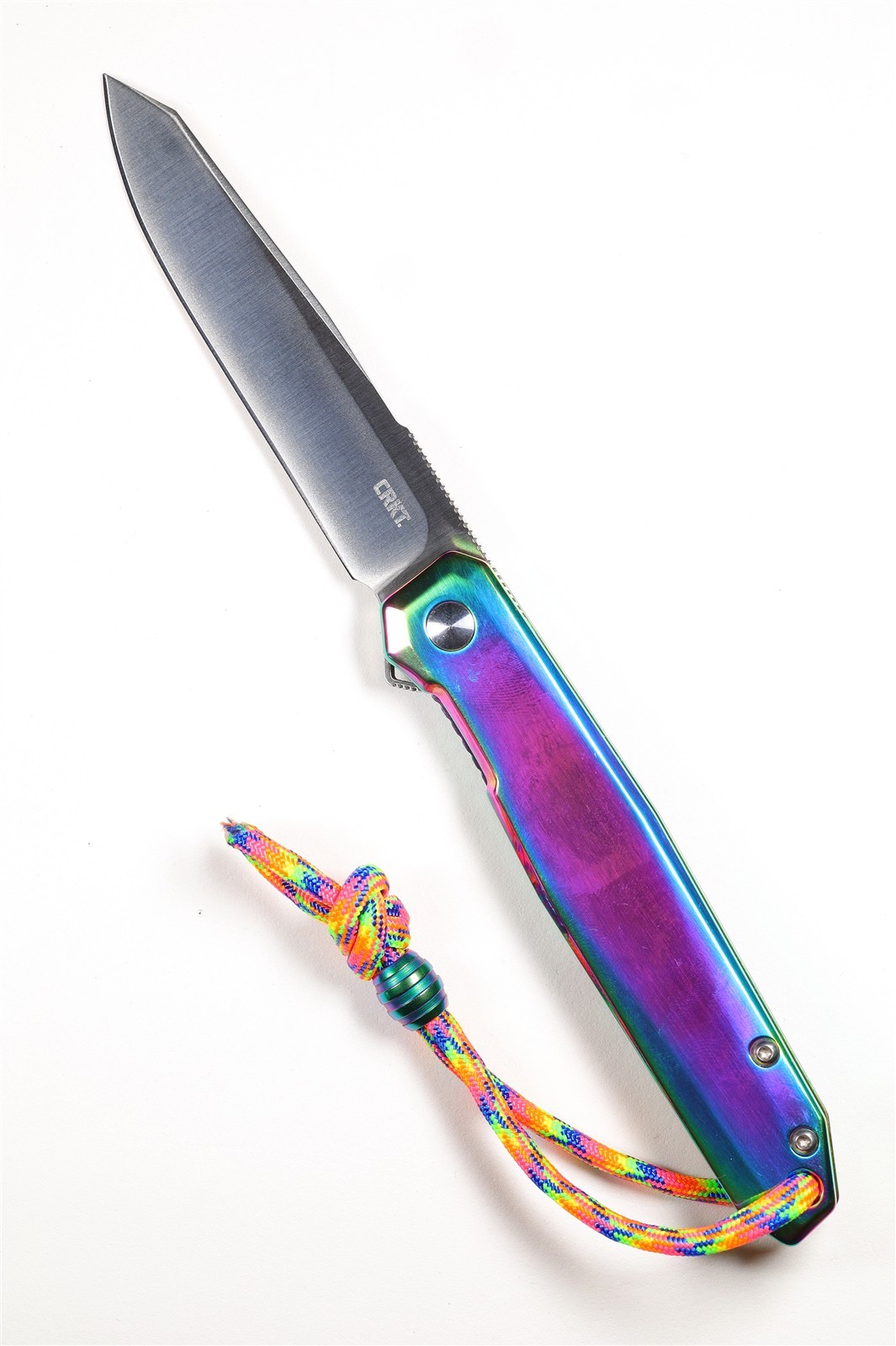 CRKT Facet K230PXP D2 Rainbow Stainless Ken Onion Manual Folding Knife
