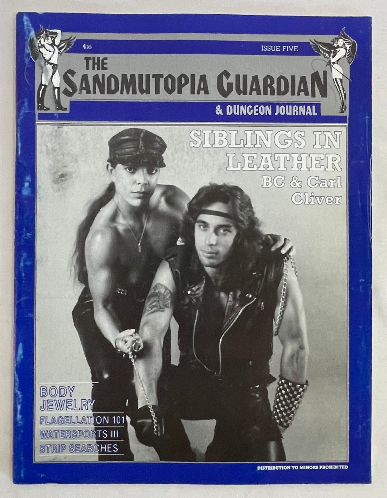 Vintage 1989 #5 THE SANDMUTOPIA GUARDIAN & Dungeon Journal Magazine Body Jewelry