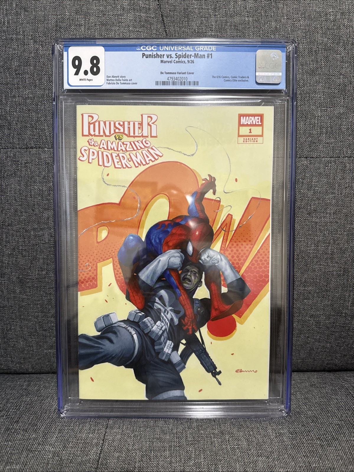 Punisher Vs. Spider-Man #1 CGC NEWSSTAND 9.8 NEAR MINT.